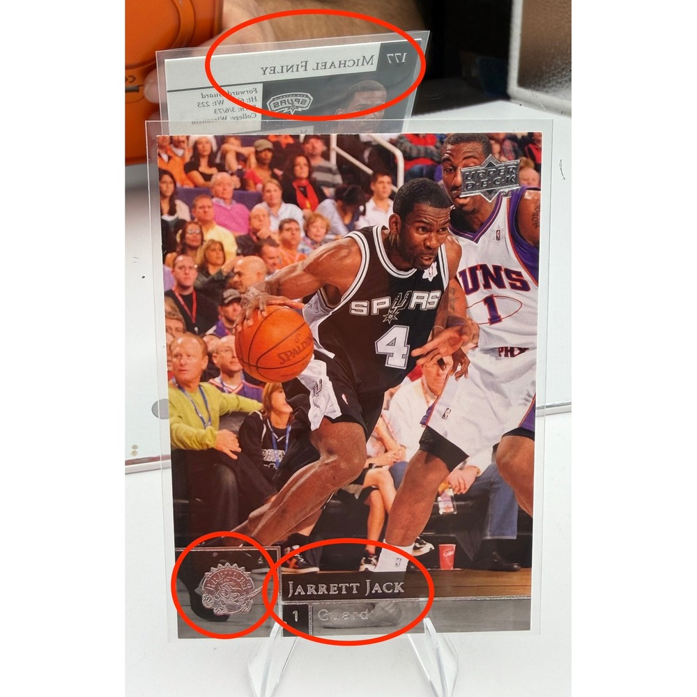 2009-10 Upper Deck Michael Finley Jarrett Jack Error Card 177 Spurs Raptors